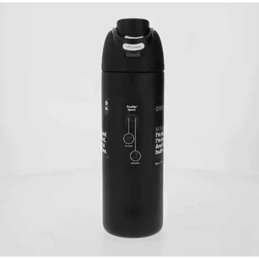 Owala freesip 24 oz Insulated stainless steel water bottle with Straw -Black
